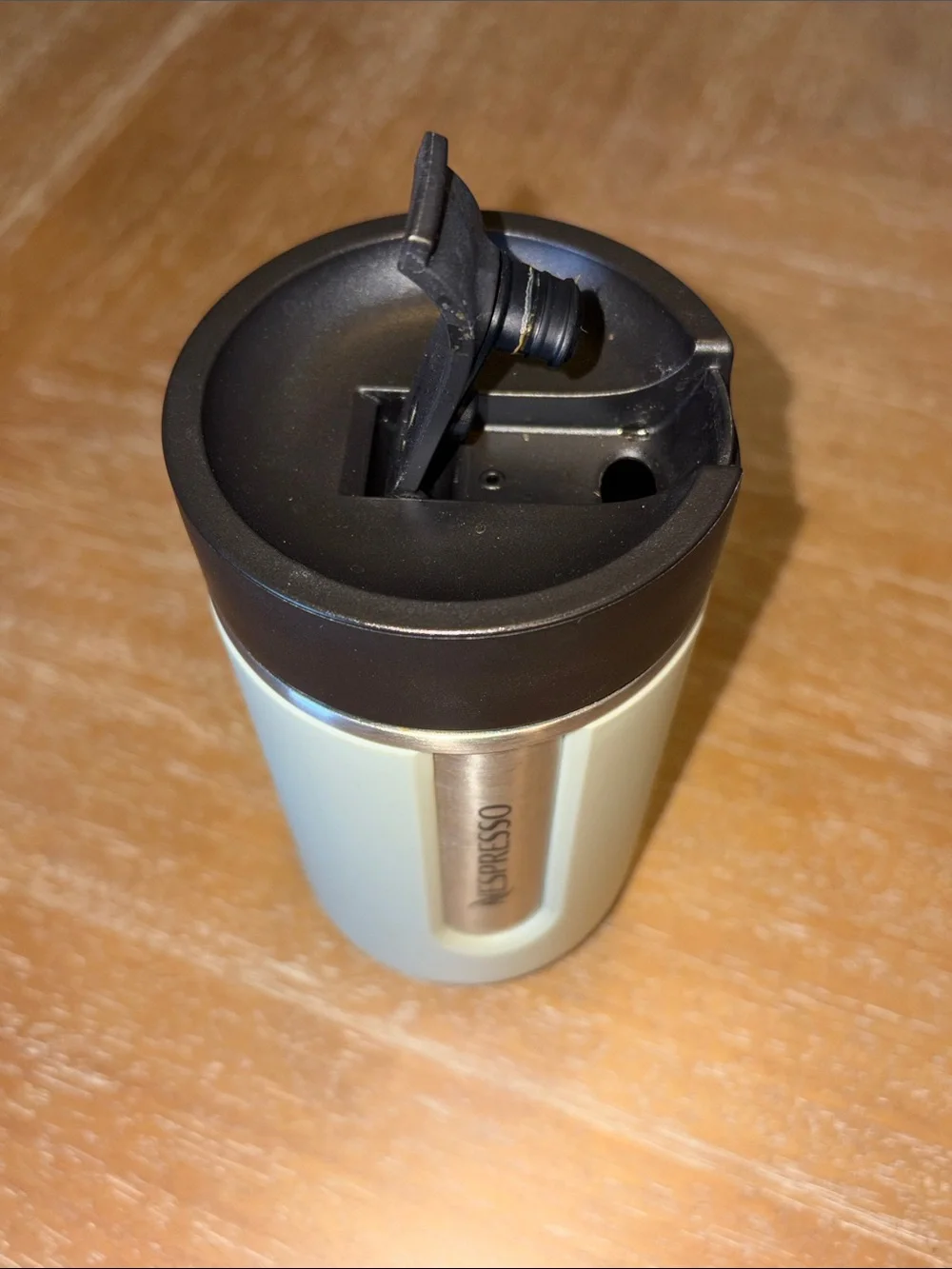 Nespresso Pistachio Green Travel Tumbler with Black Lid